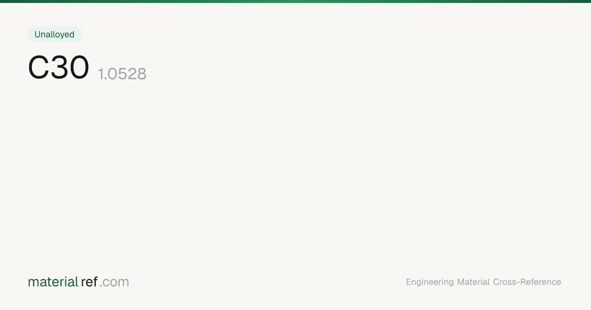 C30 (1.0528) — Composition, Properties & Equivalents | materialref.com