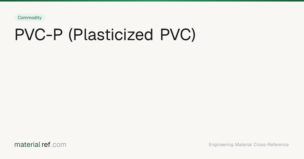 PVC-P (Plasticized PVC) () — Composition, Properties & Equivalents ...