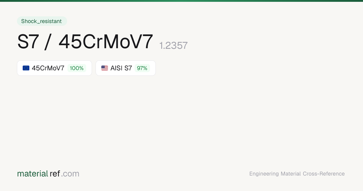 S7 / 45CrMoV7 (1.2357) — Composition, Properties & Equivalents ...